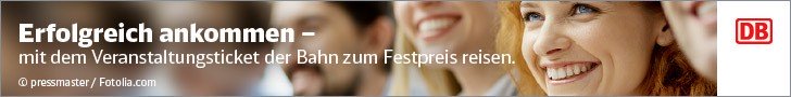Deutsche Bahn Werbetext für Veranstaltungsticket